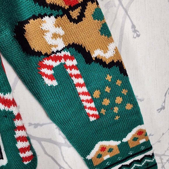 Bluenotes Gingerbread Funny Print Crewneck Ugly Christmas Sweater - Picture 4 of 7